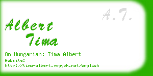 albert tima business card